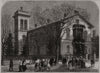 The Peabody Institute, Peabody, Massachusetts 1870 old antique print picture