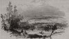 Perth from Kinnoull Hill. Scotland 1842 old antique vintage print picture