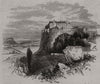 Stirling Castle from the Ladies' Rock. Scotland 1842 old antique print picture