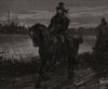 George Stephenson & wife going home on their wedding day. Railways 1881 print