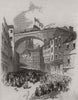 Stupendous railway arch over Dean-Street, Newcastle-upon-Tyne 1848 old print