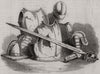 Relic of the Battle of Worcester 1848 old antique vintage print picture