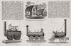 George Stephenson, Father of Railways. Willington Quay Royal George Rocket 1881