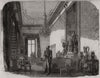 The Emperor's drawing-room, Buckingham Palace. London 1855 old antique print