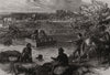 Half-breeds crossing a river in North America. Warwickshire 1874 old print
