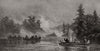 The Thousand Isles. St Lawrence. Native American Indians in canoes 1894 print