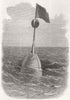 TELEGRAPHS. 1st Buoy marking Cable 1863 old antique vintage print picture