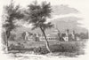 RUSSIA. Palace of Petrovsky, Moscow 1856 old antique vintage print picture