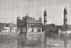 INDIA. Back view of Temple, Amritsar, Sacred Pool 1876 old antique print
