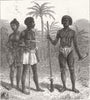 GHANA. Woman & Man of Gaman & Ashanti Soldier 1873 antique print picture