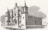 HONDURAS. Church of Merced, Gracias, Honduras 1859 old antique print picture