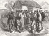 GAMBLING. Native Soldiers Playing, Warry 1874 antique print picture