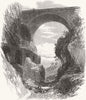 FRANCE. Pont St Louis & Roman Aqueduct ruins, Menton 1869 old antique print