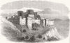 SYRIA. Kala'at El Husn, Syrian Desert 1872 old antique vintage print picture