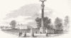 GERMANY. Monument to dead Prussian soldiers, Berlin 1850 antique print