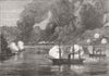 GHANA. Bombardment of Bootry by H M S Argus & Decoy 1873 old antique print