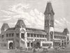 INDIA. Terminus of Chennai Railway 1873 old antique vintage print picture