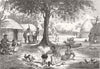 GHANA. Ashanti Village 1873 old antique vintage print picture