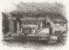 ROMANIA. Inn, Borca 1859 old antique vintage print picture
