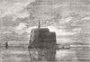 RUSSIA. Fort Alexander 1854 old antique vintage print picture
