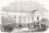 Reception of Duke of Saxe-Coburg, at Paris, France 1854 old antique print