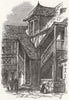 FRANCE. Rouen. Cloister of St Maclou 1867 old antique vintage print picture