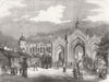 INDIA. Gateway, Lucknow 1857 old antique vintage print picture