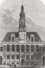 FRANCE. New Campanile of Hotel de Ville, Paris 1867 old antique print picture