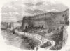 INDIA. Fort of Allahabad, from river Yamuna 1857 old antique print picture