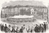 ITALY. Military Carrousel, Villa Borghese, Rome 1863 old antique print picture