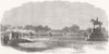 INDIA. Sir Mark Cubbon's statue, Bangalore, India 1866 old antique print