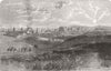 EGYPT. Ismaila, Suez Canal 1866 old antique vintage print picture