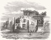 ITALY. Remains of Roman Building, Cuma 1854 old antique vintage print picture