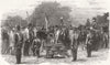 GIBRALTAR. Lady Airey Presenting Colours, Gibraltar 1867 old antique print
