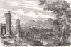 ITALY. Town & Cathedral of Monreale, Sicily 1862 old antique print picture