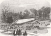 LONDON. Horticultural, Gore House, Kensington Gore 1855 old antique print