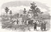 HANTS. Camp, Aldershot 1855 old antique vintage print picture