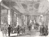 LONDON. French Emperor, Buckingham Palace 1855 old antique print picture