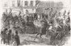 TOWNS. Visit of Emperor & Empress of French to City 1855 old antique print