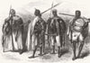 ETHIOPIA. Abyssinian Warriors 1867 old antique vintage print picture
