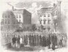 RUSSIA. Russian Prisoners, Plymouth 1855 old antique vintage print picture