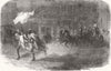 EGYPT. Street, Alexandria, by night 1855 old antique vintage print picture