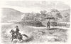 TURKEY. Turkish Batteries Commanding Woronzow road 1855 old antique print