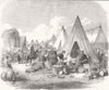 UKRAINE. Commissariat Camp, Crimea, 3rd Division 1855 old antique print