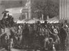 GERMANY. Crowd, Prussian Guards, Serenade, Berlin 1872 old antique print