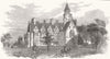 WARCS. Bilton Grange, Rugby 1855 old antique vintage print picture