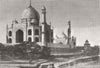 INDIA. General view of Taj Mahal, Agra, India 1876 old antique print picture