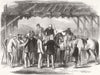 HONG KONG. Reception, Hong-Kong of News from Peiho 1859 old antique print