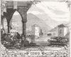 ITALY. Como 1857 old antique vintage print picture