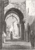 TUNISIA. Street, Tunis 1857 old antique vintage print picture